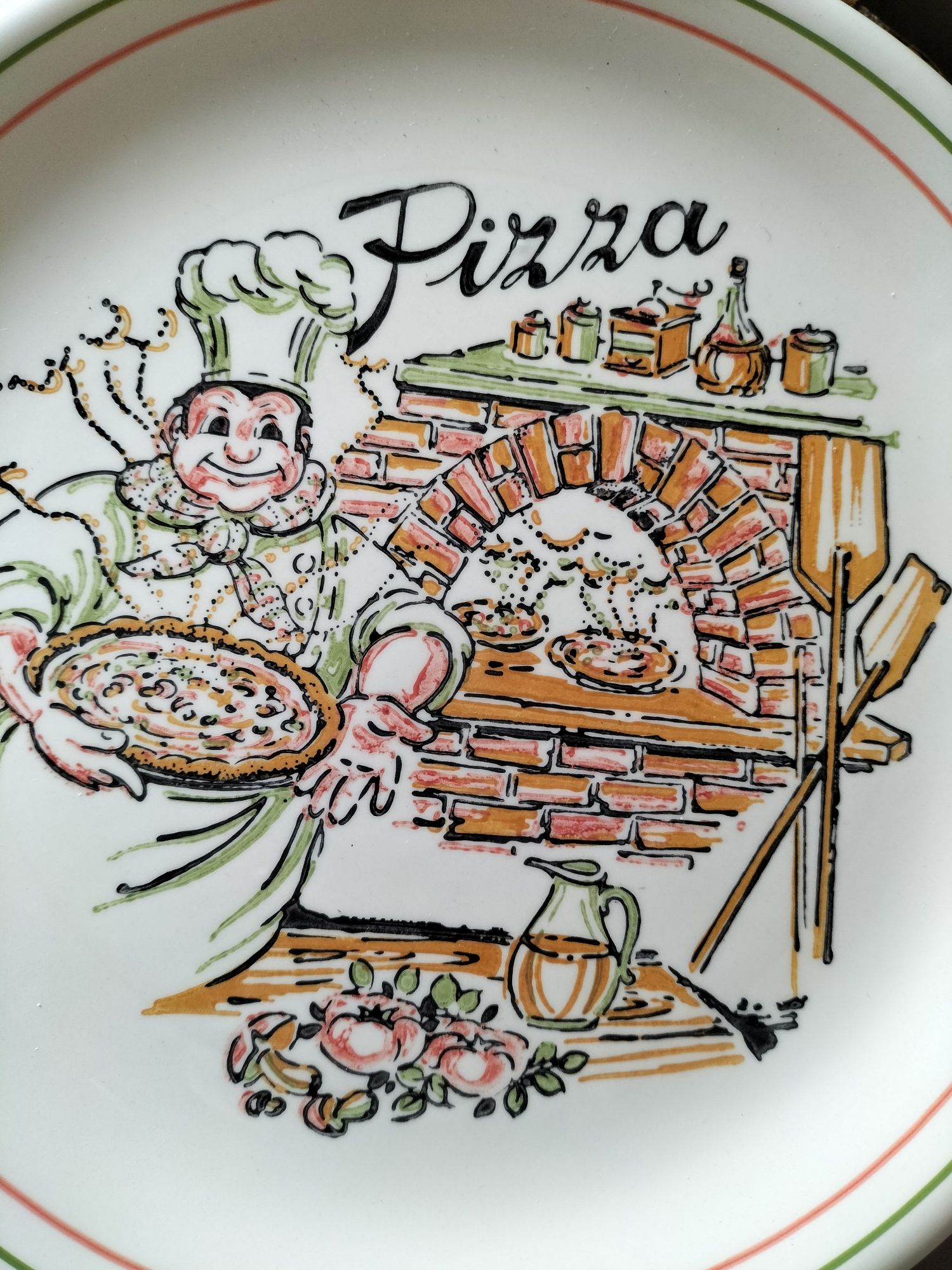 Włoskie ceramiczne talerze do pizzy Ironstone Tableware