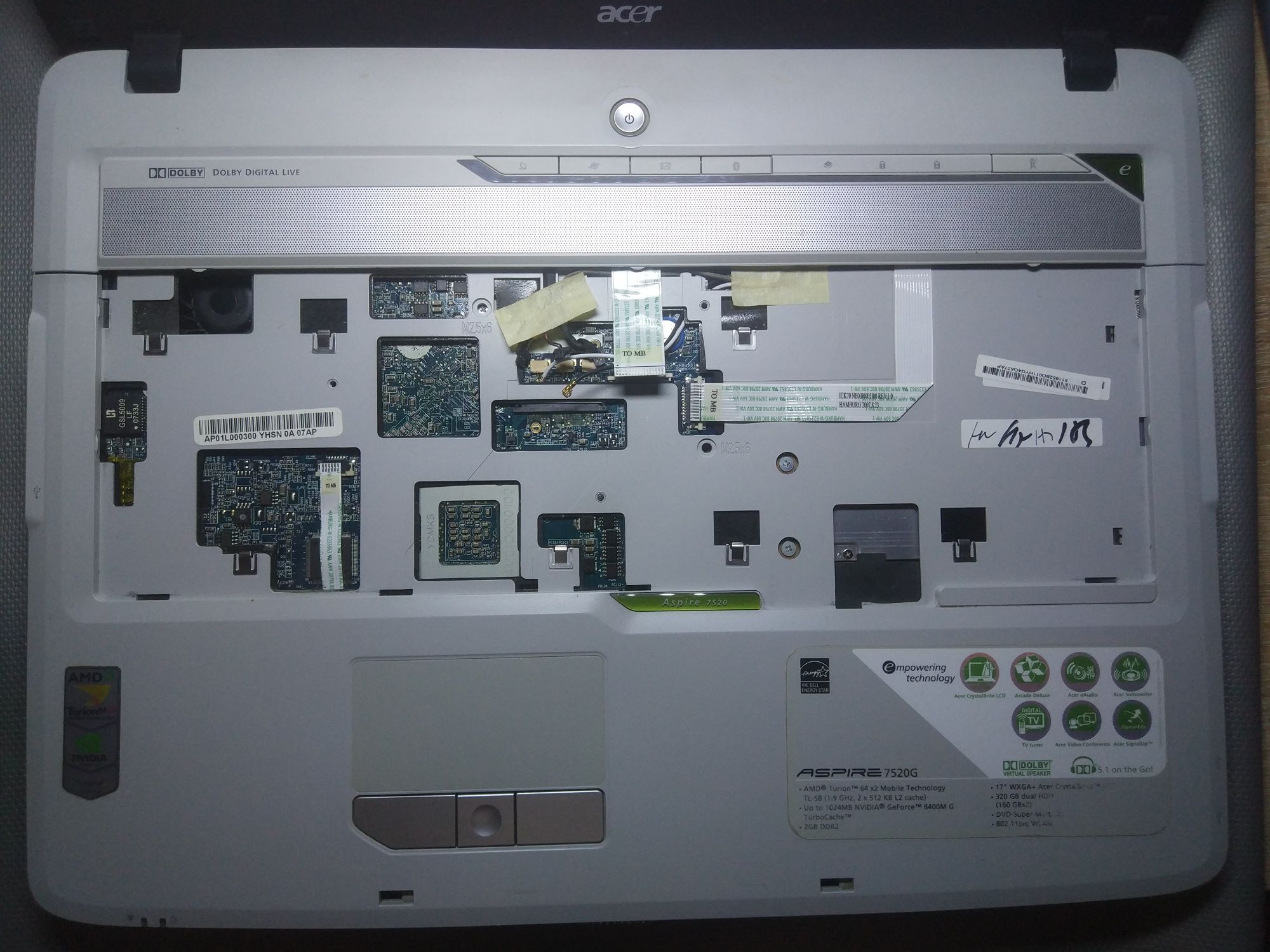 Acer Aspire 7520G на запчасти