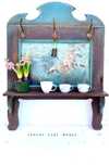 Wieszak ścienny z połką vintage rustykalny shabby chic