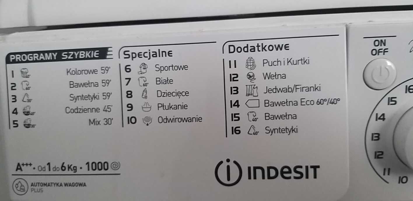 Pralka Indesit EWD 610 83 na części