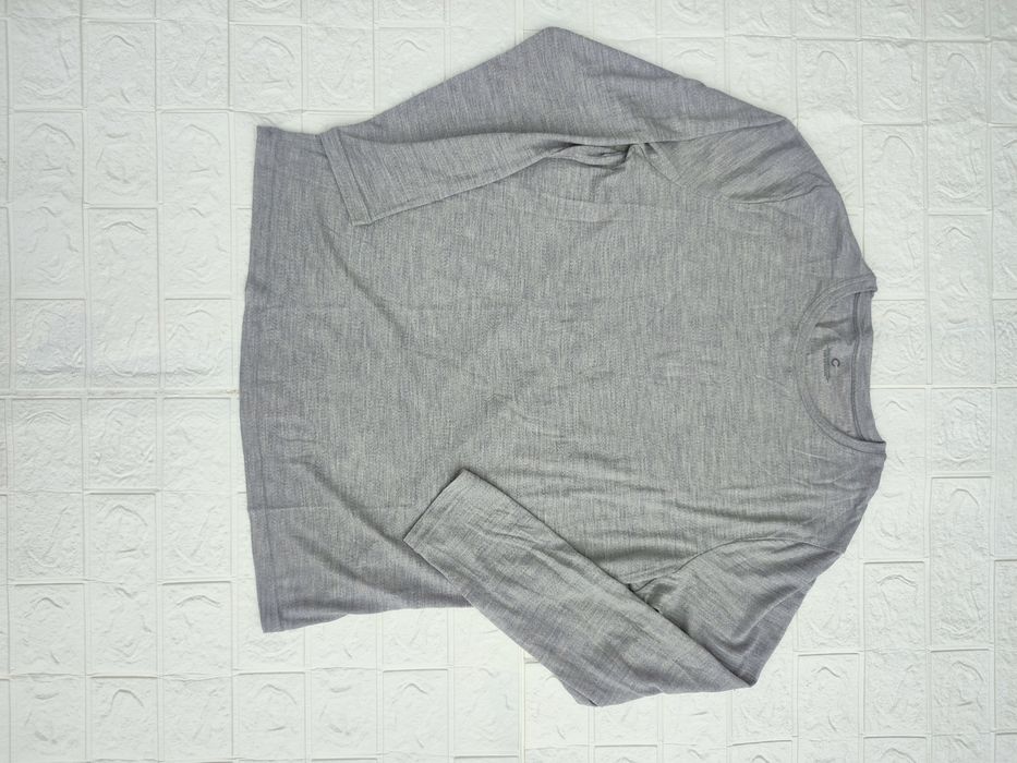 Męska termiczna bluzka Cubus 2XL XXL jasna szara merino 100%