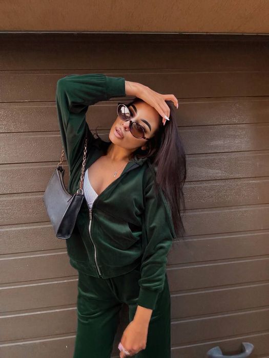 ‼️ Жіночий велюровий костюм: кофта на блискавці+джогери. Р. S, M, L