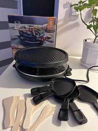 Nowe Grill Elektryczny Kuchenny Raclette 6 Mini Patelni 800W