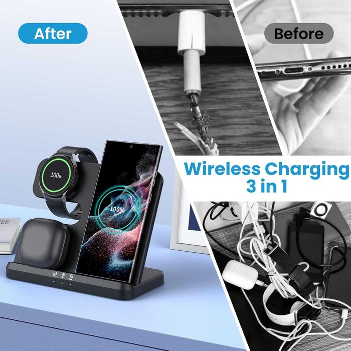 Seacosmo 3 w 1 ładowarka indukcyjna do Samsung Galaxy i Watch