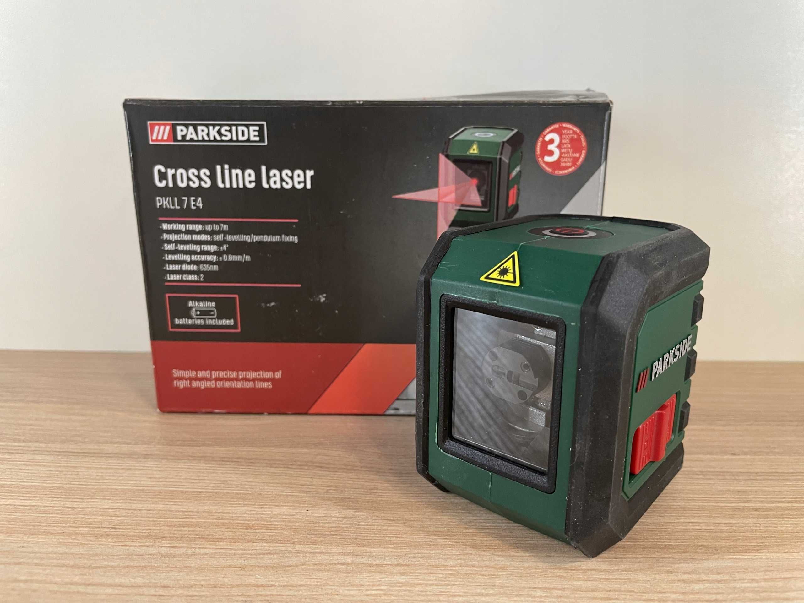 Laser krzyżowy Parkside PKLL 7 E4 7m na baterie