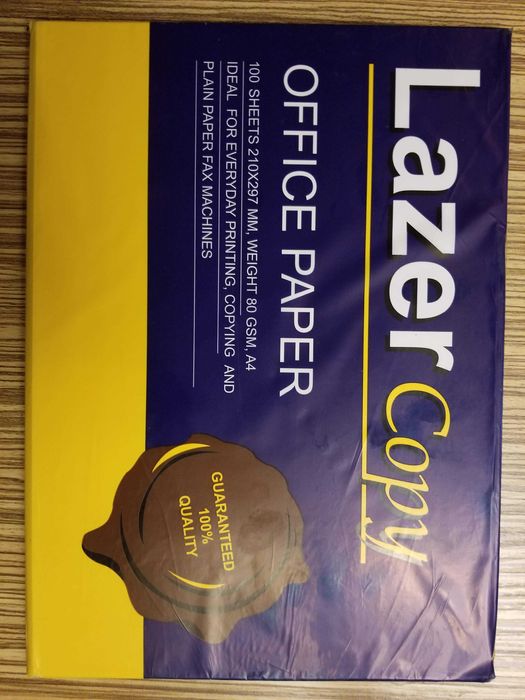 Папір (пачка 100 аркушів) формат А4 (210х297) щільність 80 г/м2