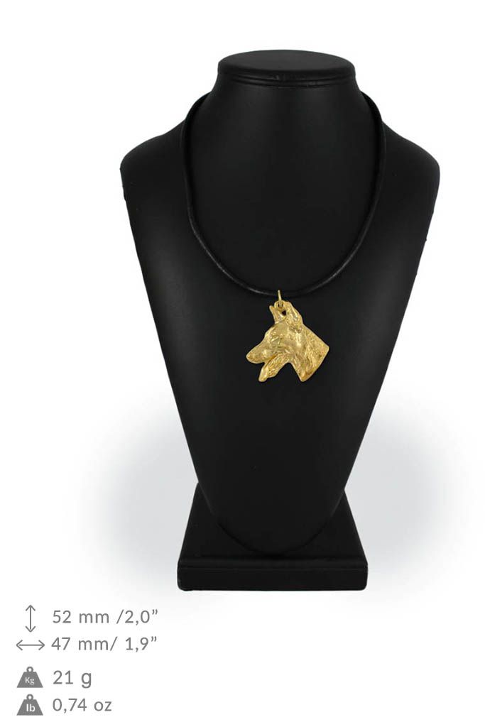 Doberman naszyjnik pozłocony w pudełku Art-Dog