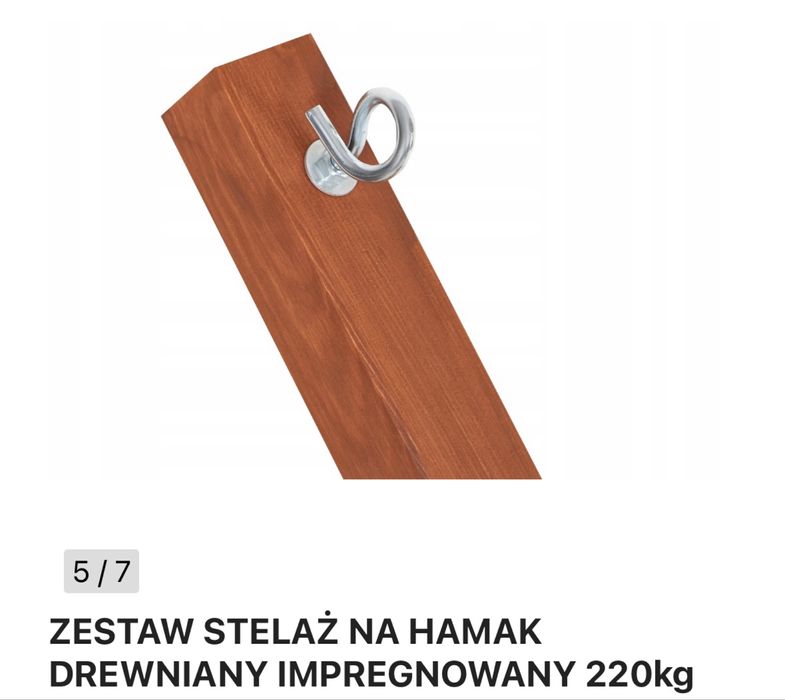 Stelaż drewniany do hamaka 220 kg