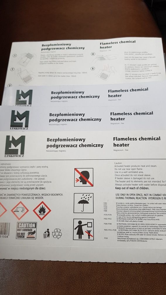 Wojskowy Podgrzewacz chemiczny, outdoor, survival