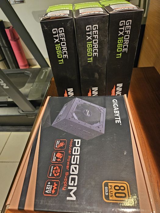 GTX 1660 Ti 6GB (3 szt.) + cała stacja miningowa