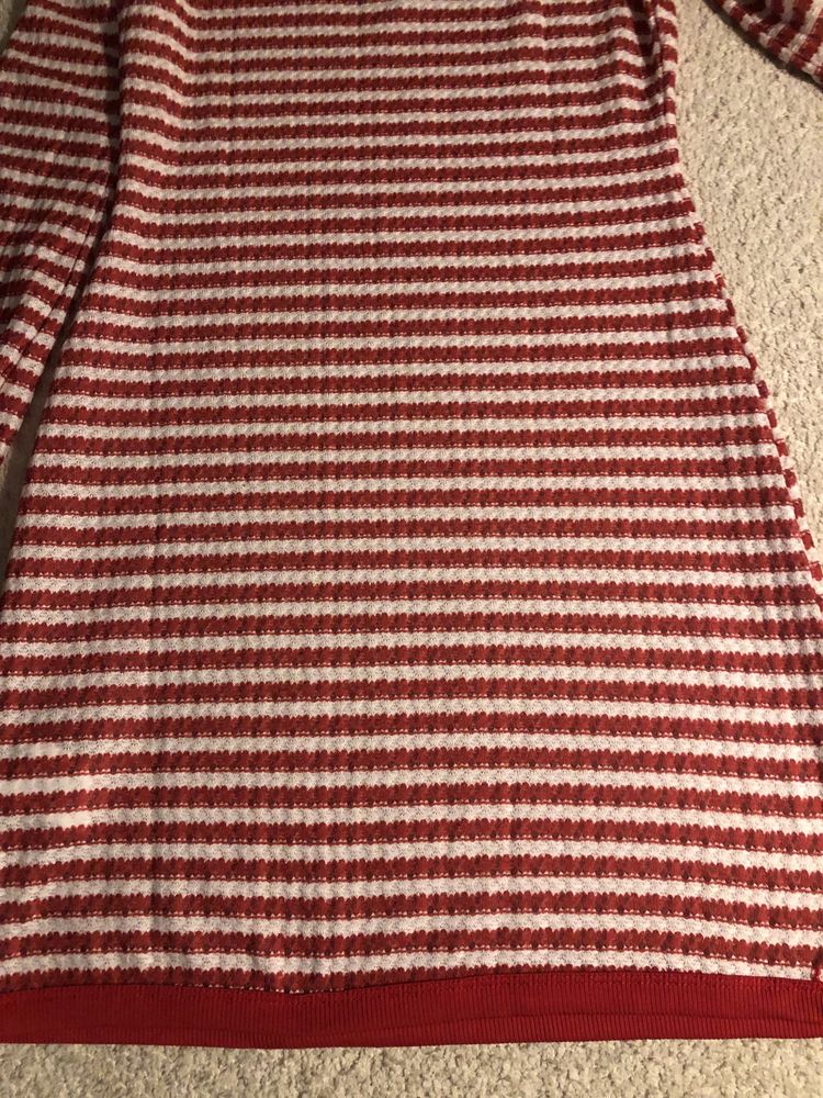 Vestido riscas, malha , manga comprida, novo