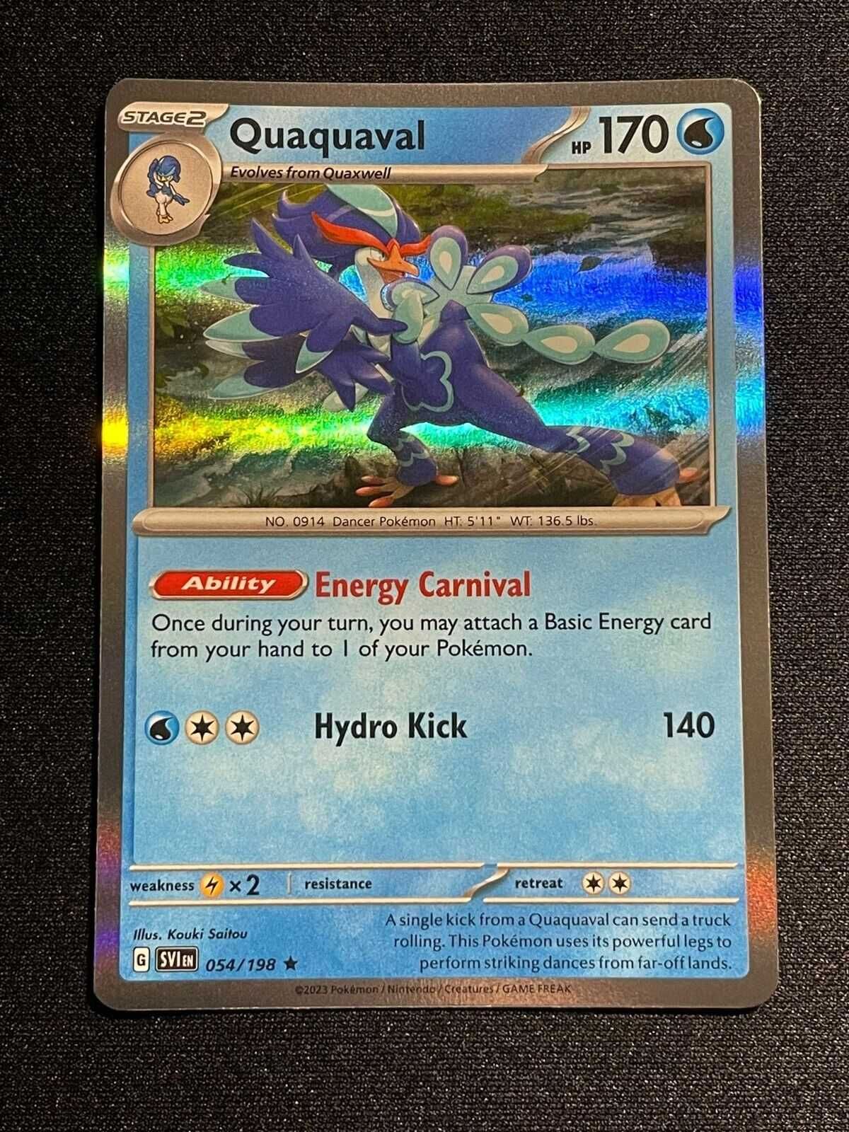 Carta Pokémon Quaquaval 54/198 Scarlet & Violet