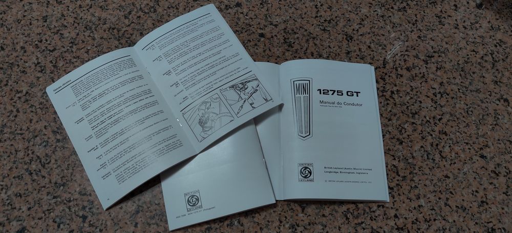 Vendo Manual do Condutor Mini 1275GT Livros de Revisão Mini