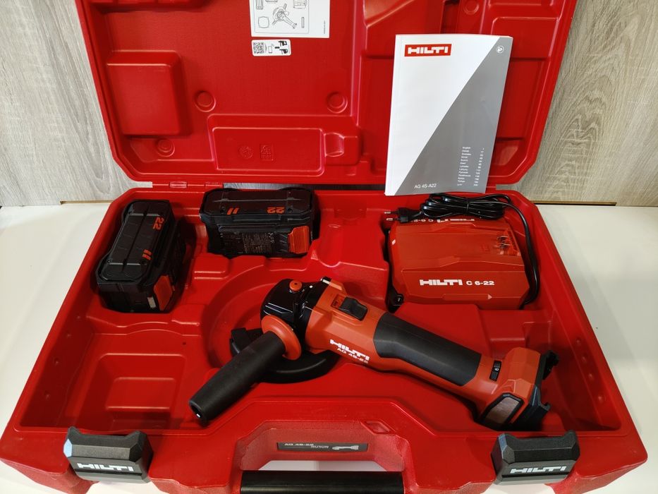 HILTI AG 4S-22 NURON REZERWACJA!! aku szlifierka kątowa 2x8.0ah reg ob