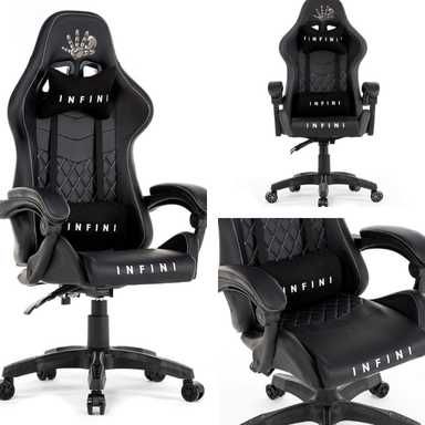 Fotel Gamingowy Gracza Infini Five Black
