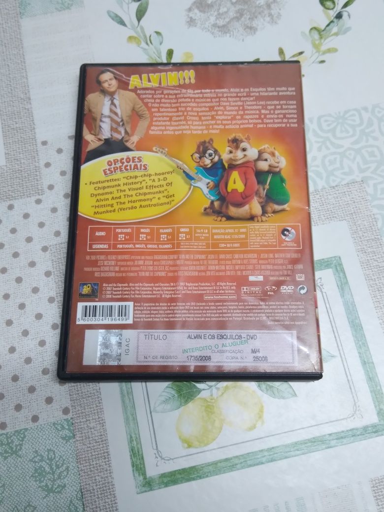 DVD do filme "Alvin e os esquilos"
