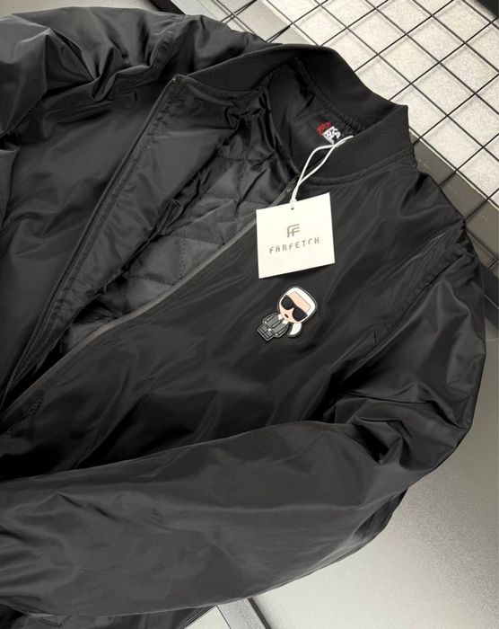 Куртка бомбер Karl Lagerfeld чорна чоловіча куртка карл лагерфельд