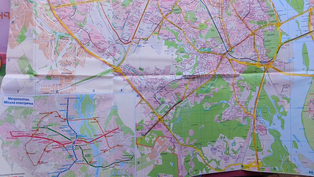Карта Київ пасажирський транспорт Картографія 2023
