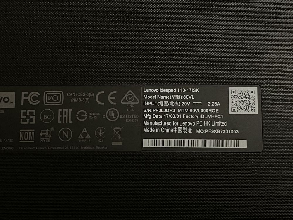 Lenovo ideapad 110-17isk