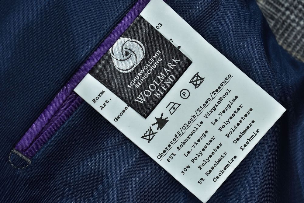 Bugatti Wełniana Marynarka Męska W Kratkę Tweed 26 L
