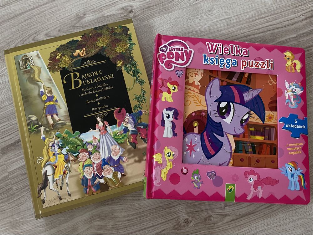 bajkowe układanki + wielka księga puzzli my little pony