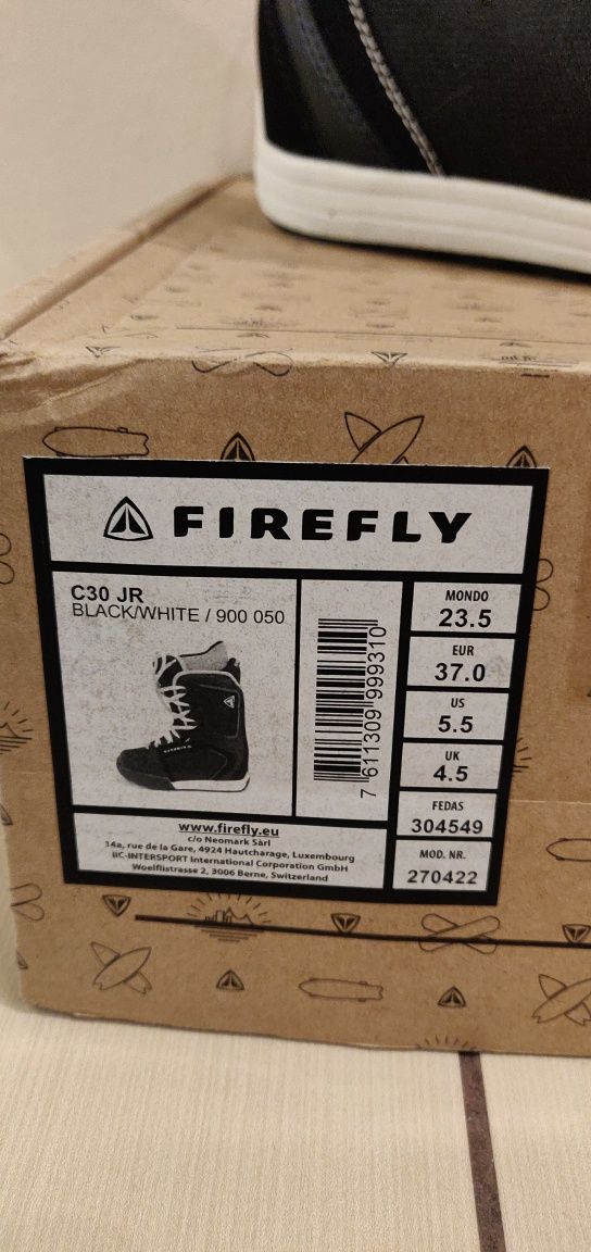 Buty snowboardowe dla dzieci firmy FIREFLY Model C30 JR. Rozmiar 37.