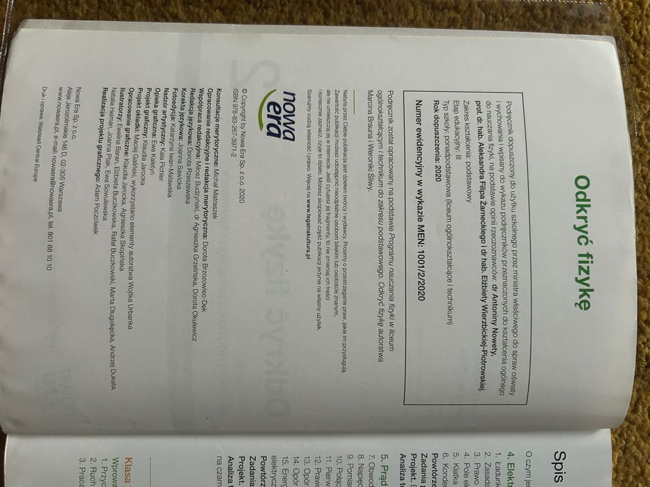 Odkryć fizykę 2 zakres podstawowy Nowa Era