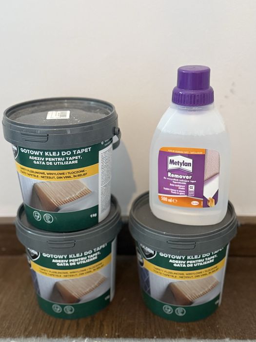 Płyn do usuwania tapet oraz klej do tapet