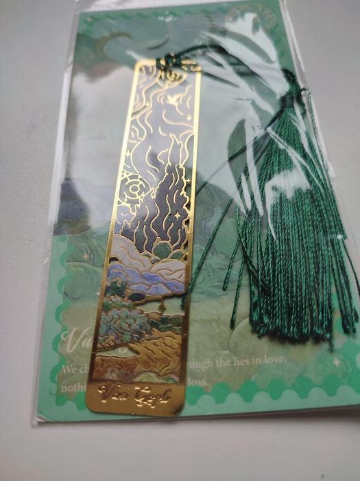 Metalowa zakładka do książki Van Gogh - Pole pszenicy z cyprysami