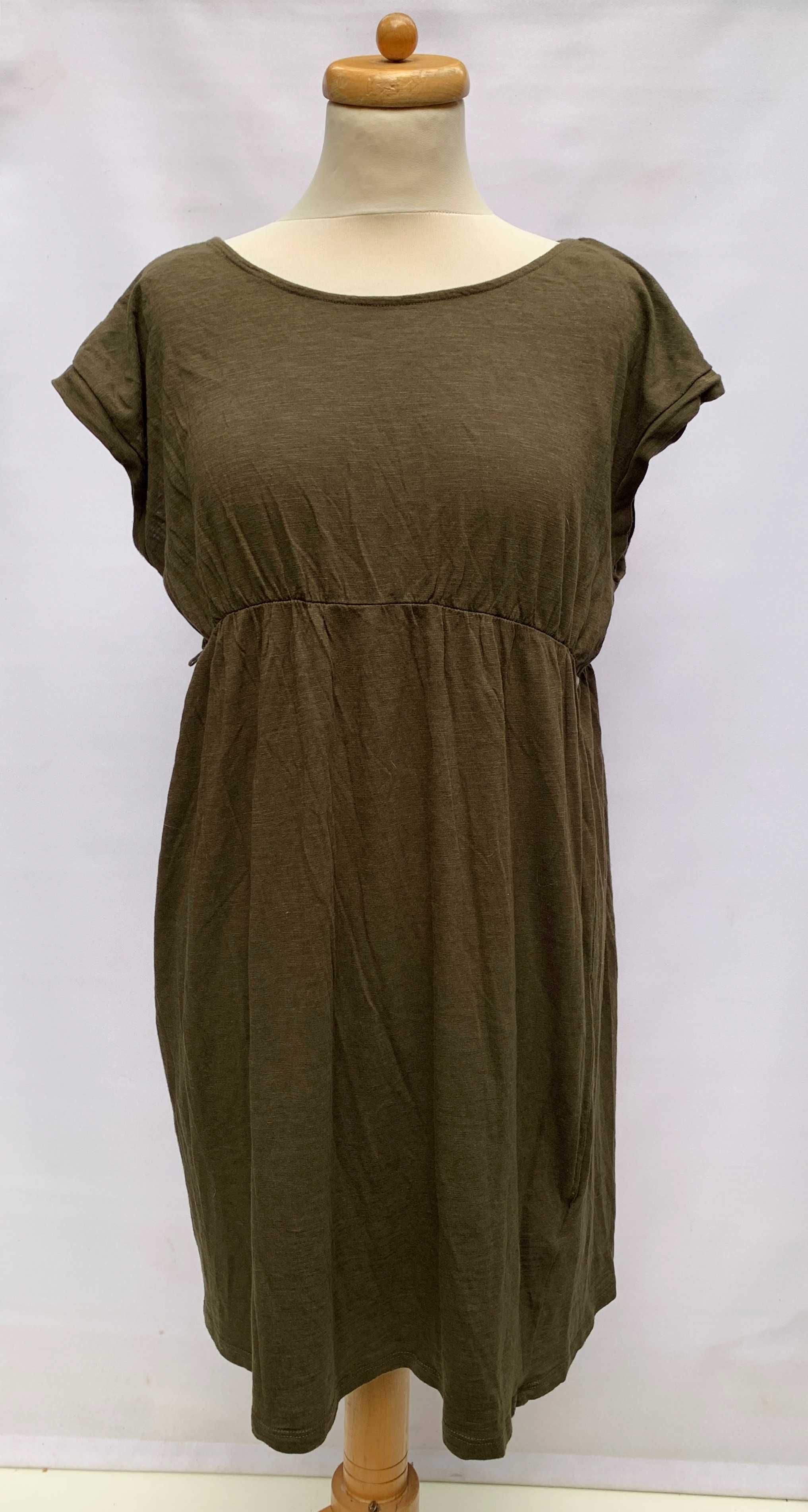 Sukienka H&M Mama L 40 Ciążowa Khaki Zielona Ciąża