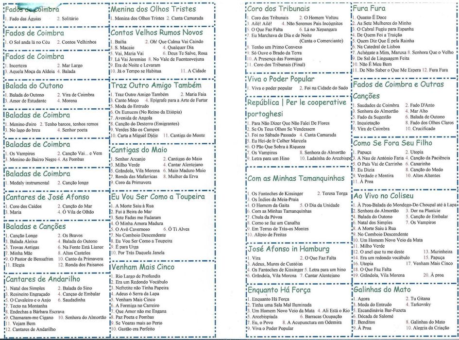 José Afonso	- - - - -		José Afonso	- - - - -	CD