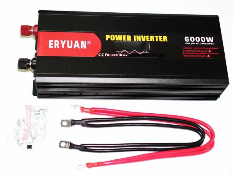 Инвертор 6000W LCD чистый синус AC/DC 12v Преобразователь для дома