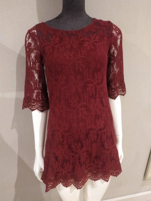 Koronkowa sukienka H&M święta, wigilia, sylwester