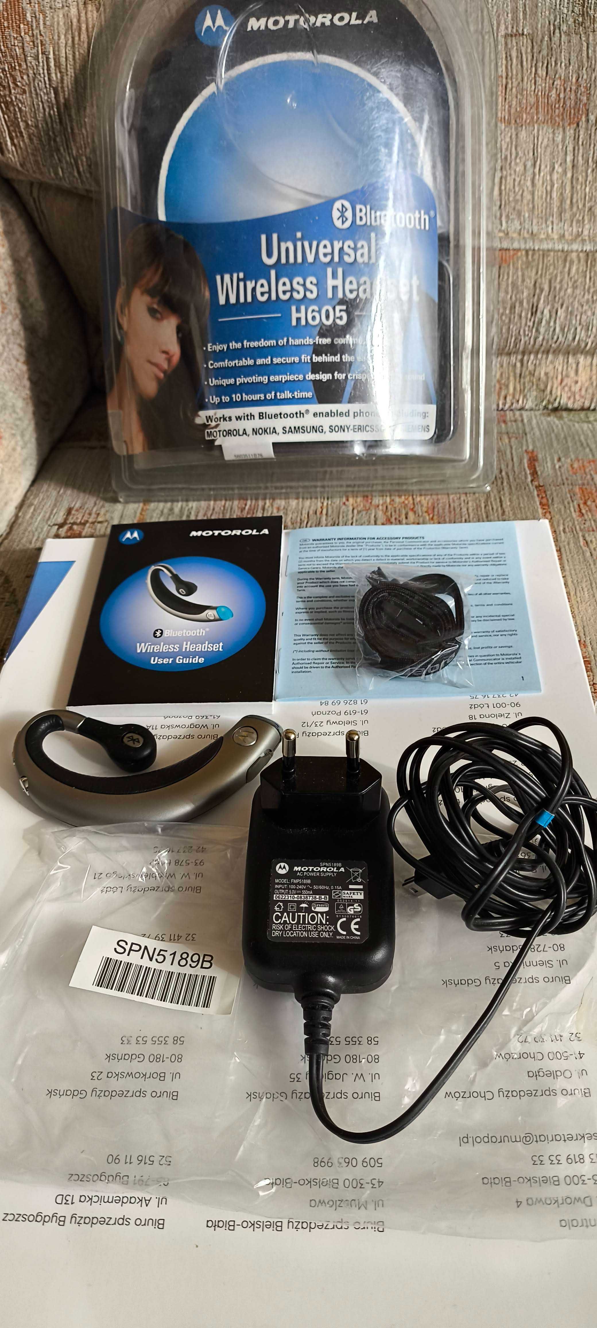 zestaw słuchawkowy Bluetooth Motorola H605