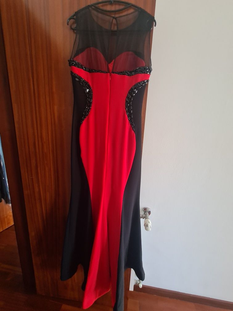 Vestido vermelho de cerimónia Maria Marcelino