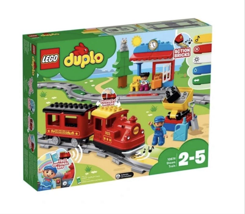 Конструктор LEGO DUPLO Поїзд на паровій тязі (10874)