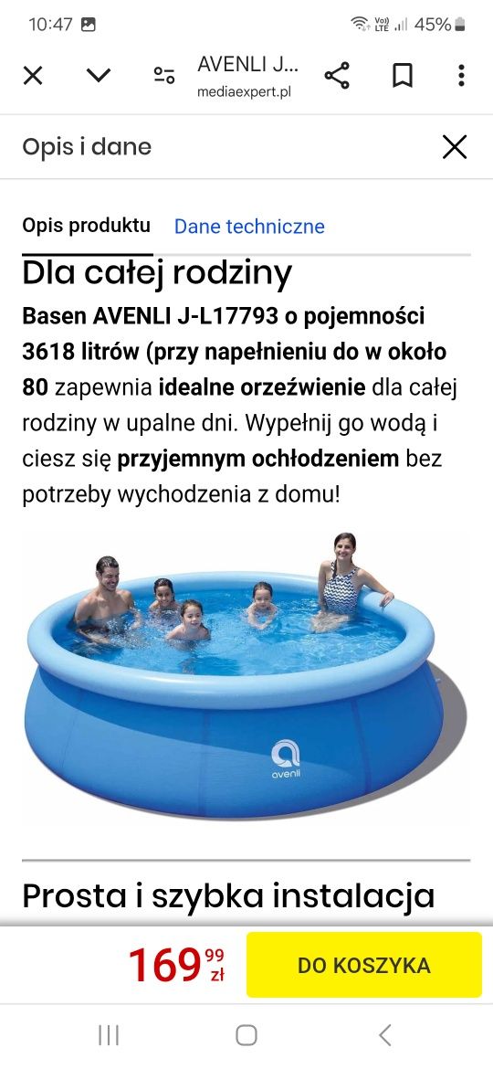 Basen rozporowy 300x76 cm nowy.