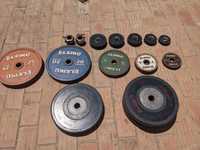 Assorted Eleiko Competition Weight Plates, Collars, Bumpers