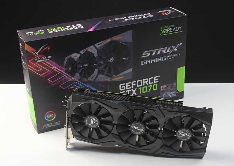 Видеокарта GTX 1070 ROG Strix 8GB GDDR5 (256bit)