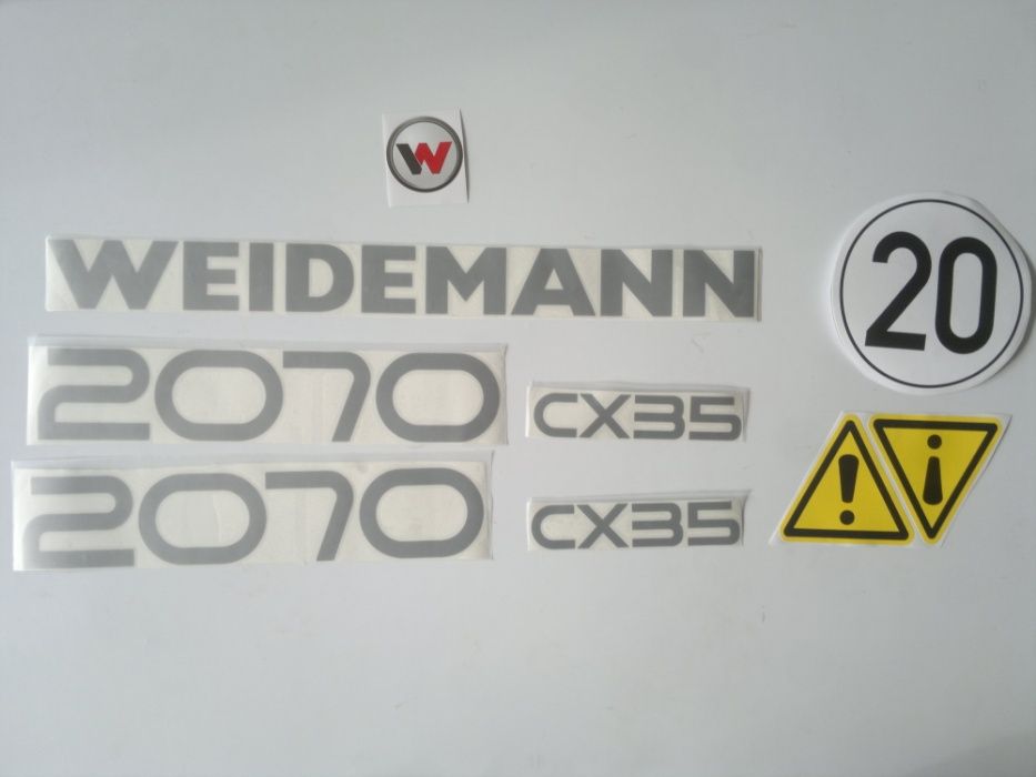 naklejki ładowarka weidemann 1240 waidemann 1250 weidemann 2070cx35