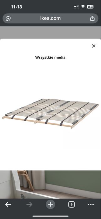 Łóżko białe ikea