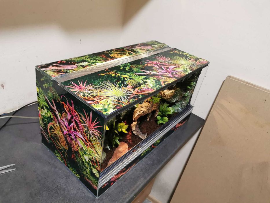 Terrarium 60x30x30 tropikalne dla gekon