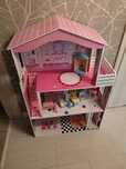 Bardzo duży XXL domek dom 117 wys. 75 szer. Dla lalek barbie 3 pietra