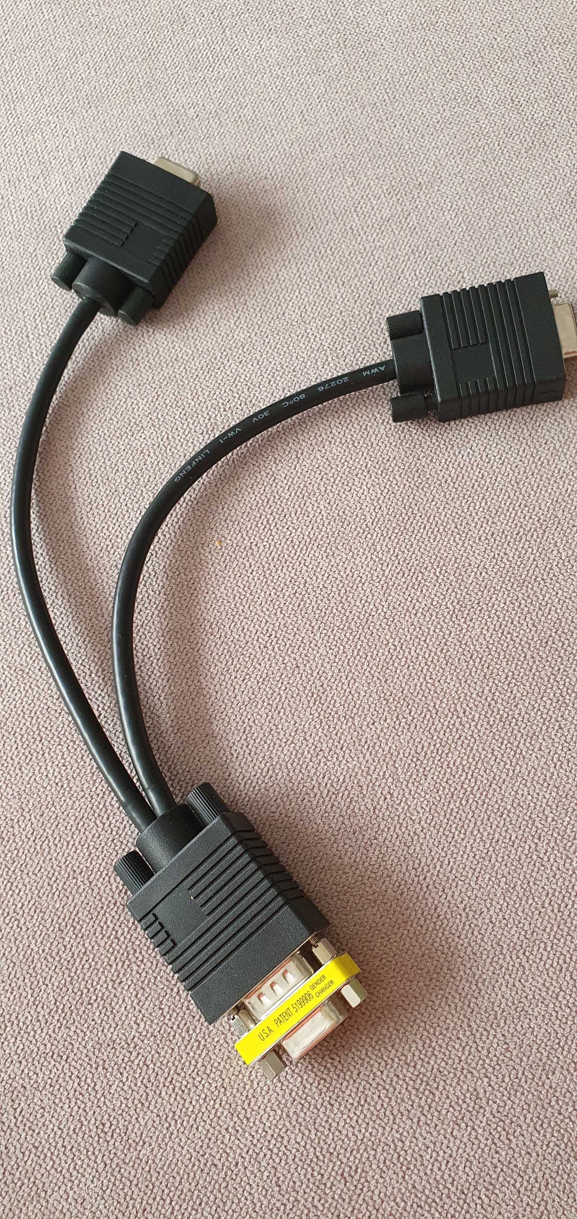 Kabel VGA – VGA2 + gratis vga gender changer