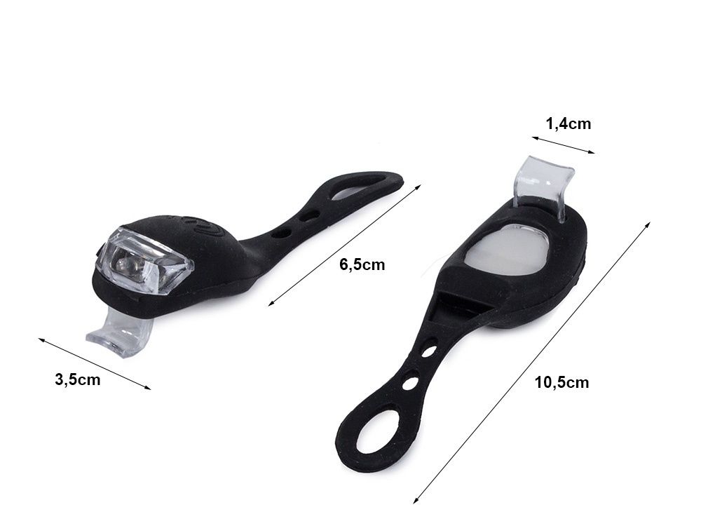 Oświetlenie rowerowe lampki 2 led przód rower 2szt wodoodporne