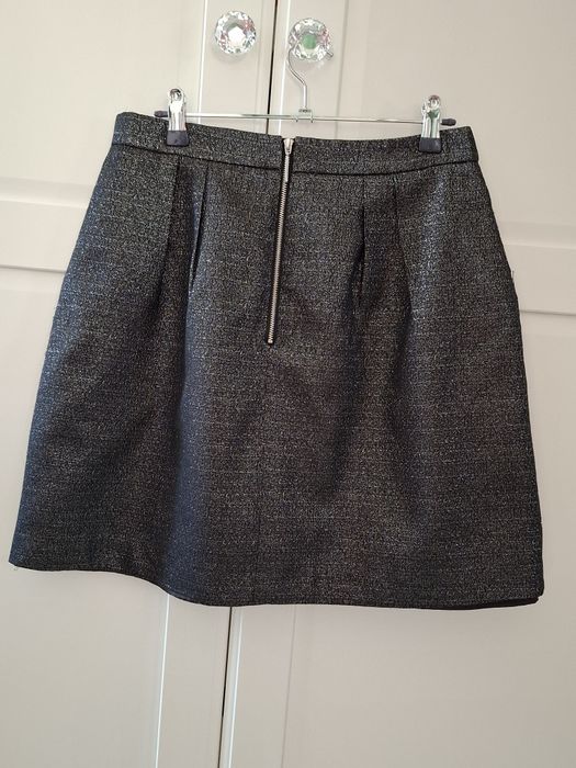 Spódnica Mohito mini czarno-srebrna rozm. 40