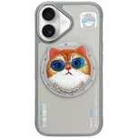 Etui Nimmy Glasses Cool Cat Magsafe Do   Iphone 16 Szary