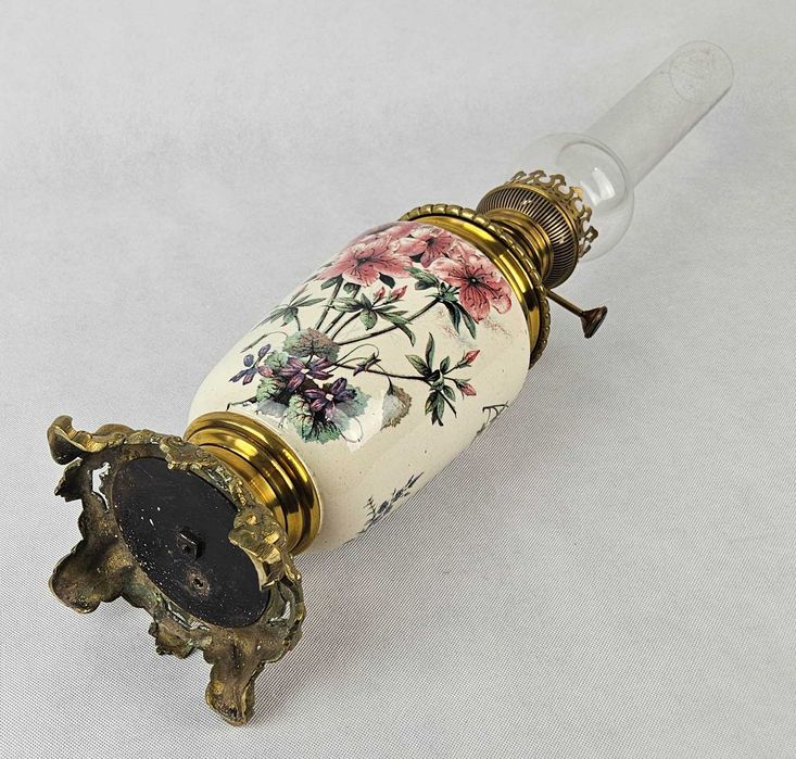 Piękna zbiornikowa lampa naftowa SECESJA Francja