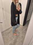 Sweterek XL czarny oversize dlugi kardigan sweter