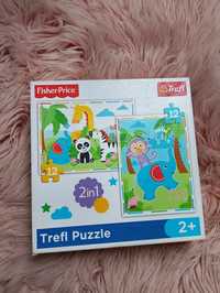 Puzzle Fisher Price 2in1 2+ Trefl dla dzieci j.nowe kartonik